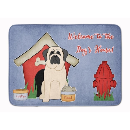 Carolines Treasures Dog House Collection Mastiff White Machine Washable Memory Foam Mat BB2771RUG